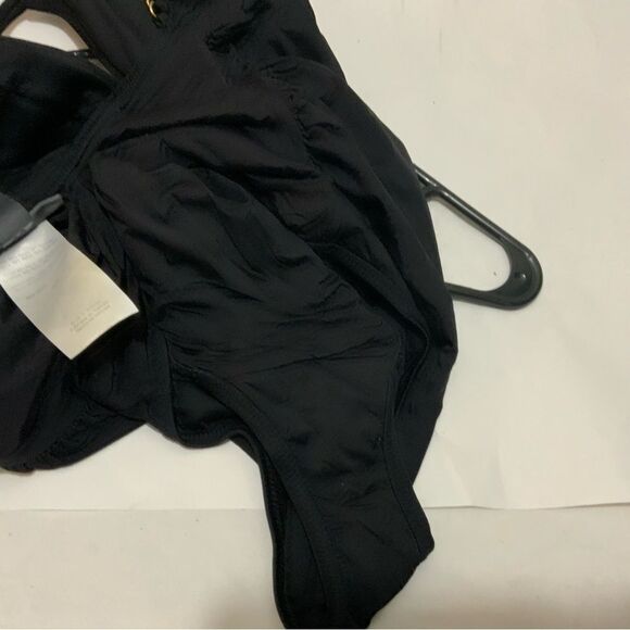 A Pea in the Pod Black Lace Up Detail One Piece Maternity Swimsuit Size Small - Picture 8 of 9